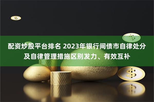 配资炒股平台排名 2023年银行间债市自律处分及自律管理措施区别发力、有效互补